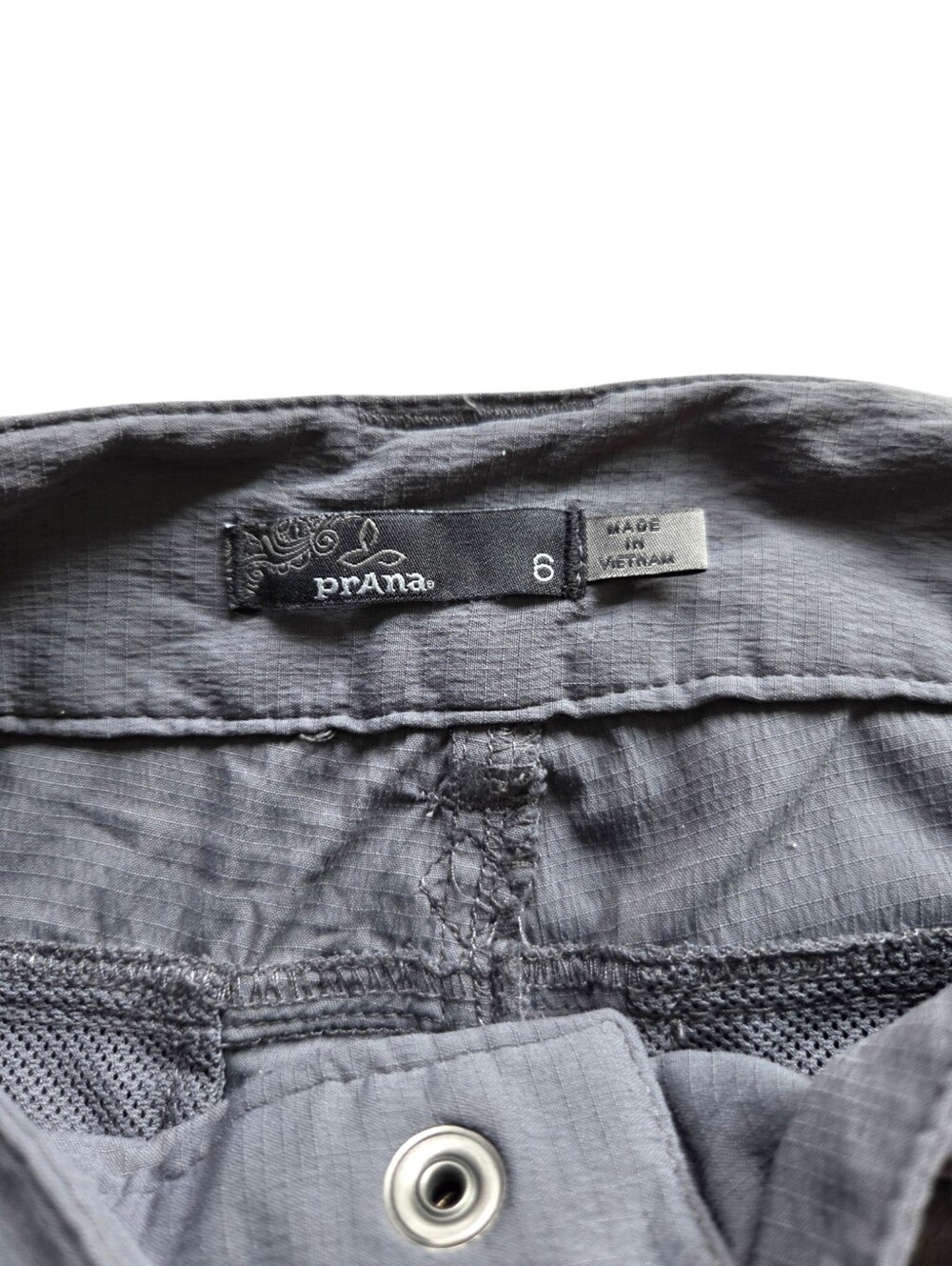 prAna Sage Convertible Pant Women 6 Grey Ripstop - Picture 13 of 15